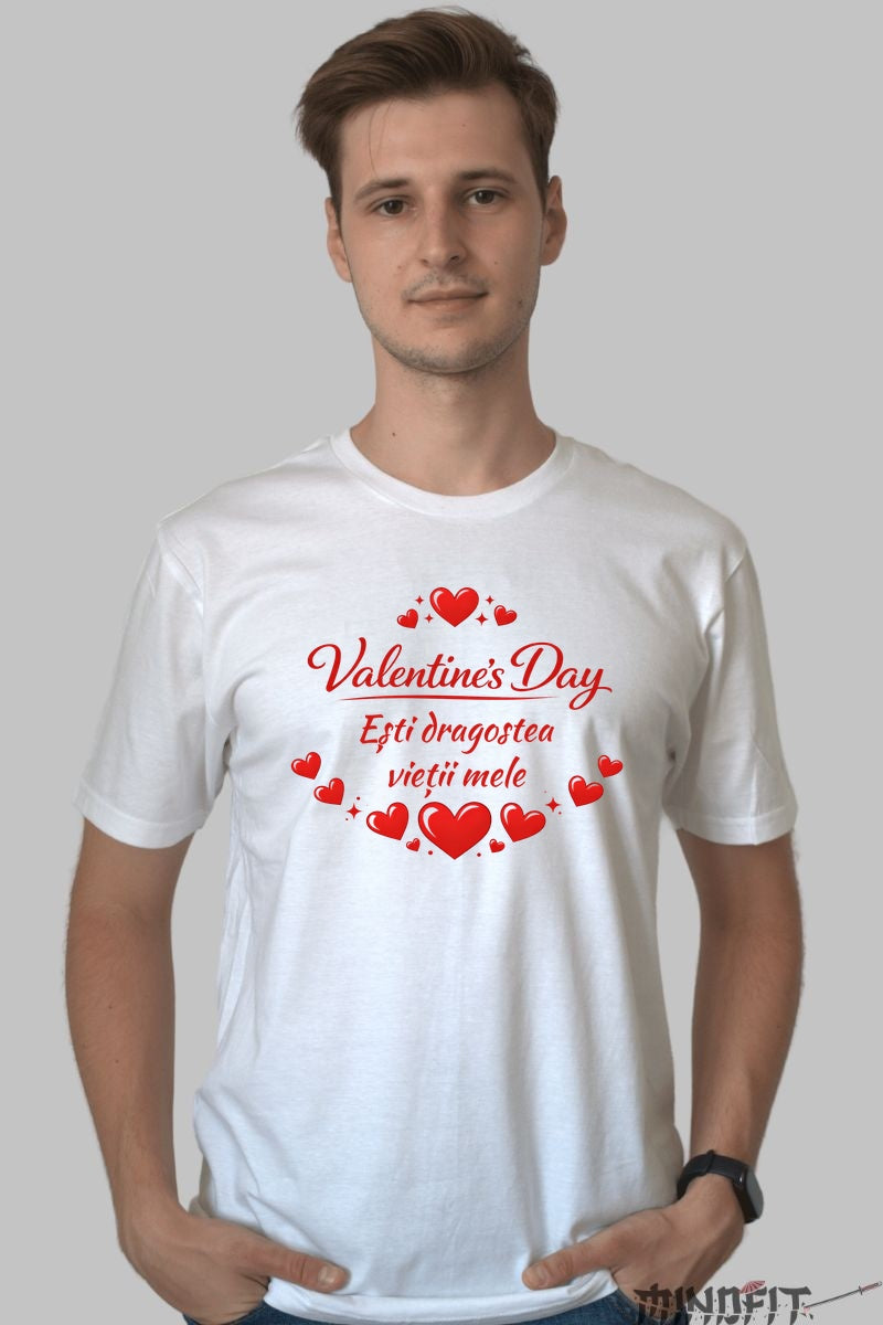 Tricou Valentine's Day - Dragostea Vietii Mele barbat alb