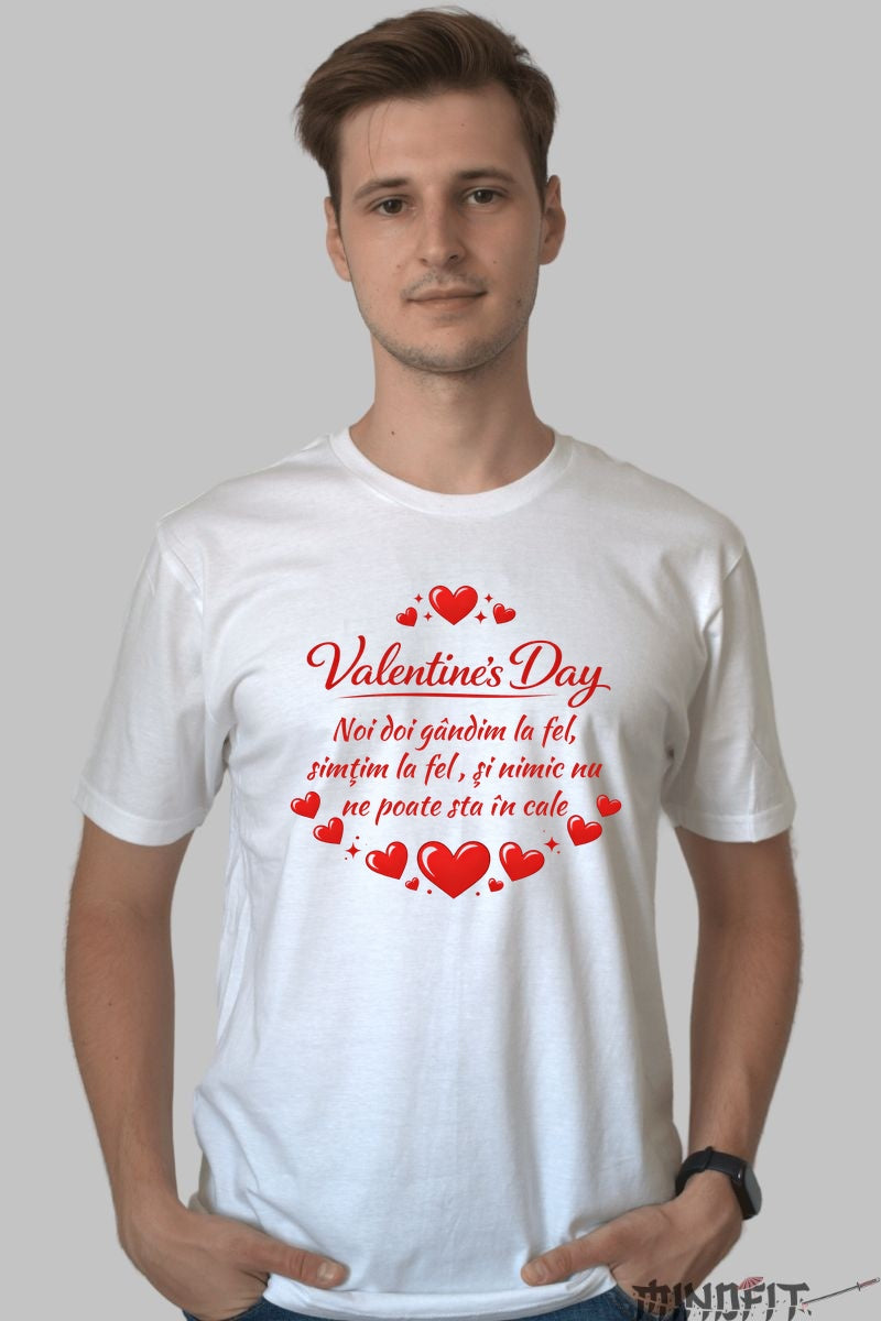 Tricou Valentine's Day - Gandim La Fel barbat alb