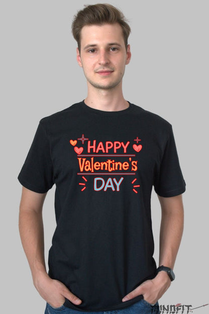 Tricou Valentine's Day - Happy Valentine's Day Design barbat negru