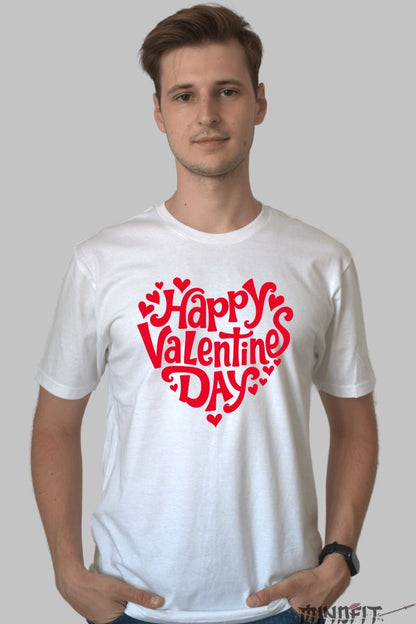 Tricou Valentine's Day - Happy Valentine's Day in Inima Iubirii barbat alb