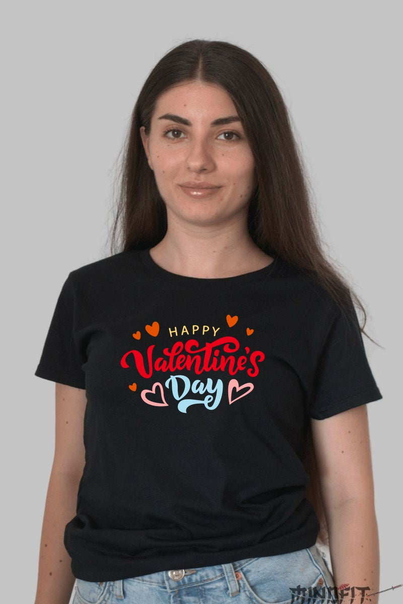 Tricou Valentine's Day - Happy Valentine's Day Love Edition dama negru