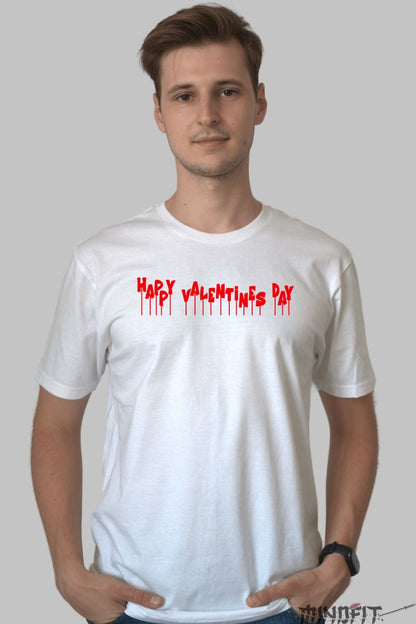 Tricou Valentine's Day - Happy Valentines Day Horror Style barbat alb