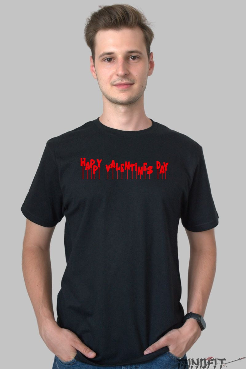 Tricou Valentine's Day - Happy Valentines Day Horror Style barbat negru