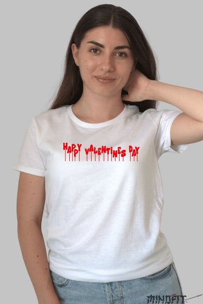 Tricou Valentine's Day - Happy Valentines Day Horror Style dama alb