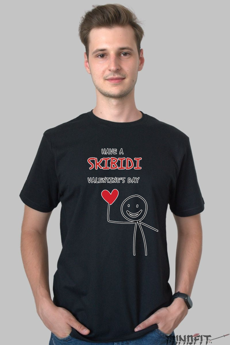 Tricou Valentine's Day - Have a Skibidi Valentine's Day barbat negru