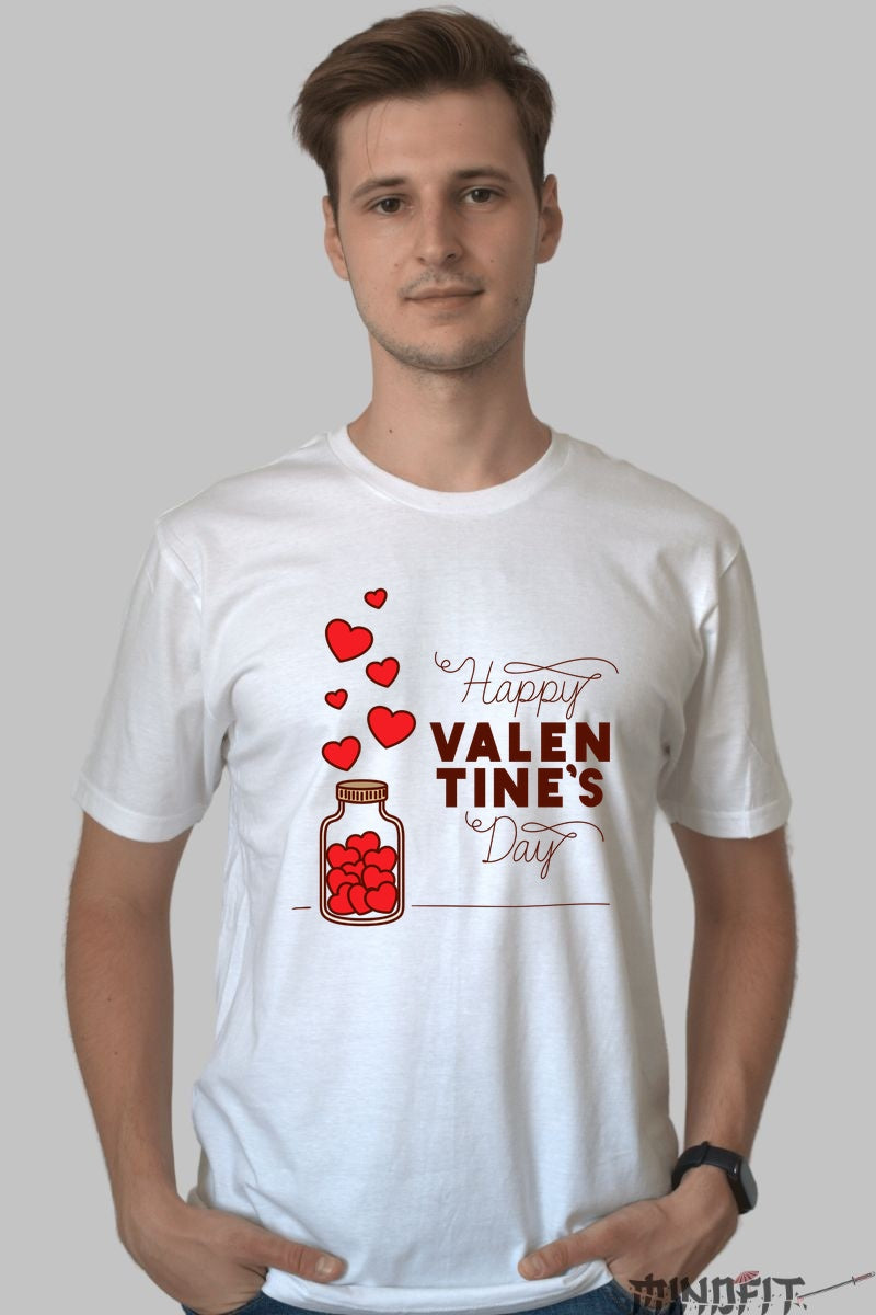 Tricou Valentine's Day - Inima Mea E Doar A Ta barbat alb
