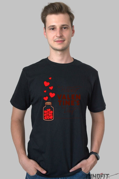 Tricou Valentine's Day - Inima Mea E Doar A Ta barbat negru