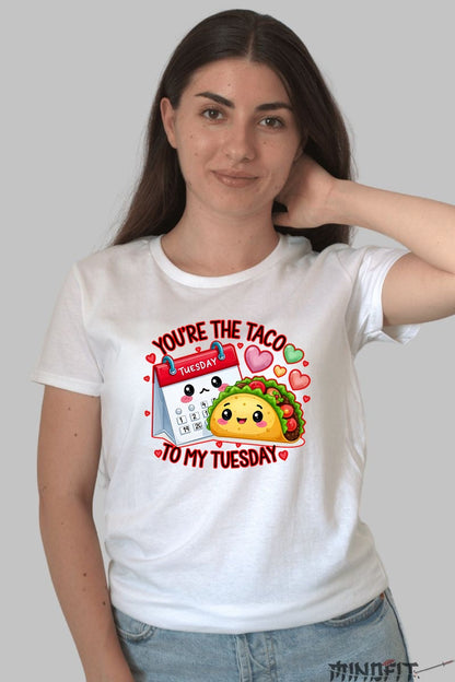 Tricou Valentine's Day - You-re The Taco To My Tuesday dama alb