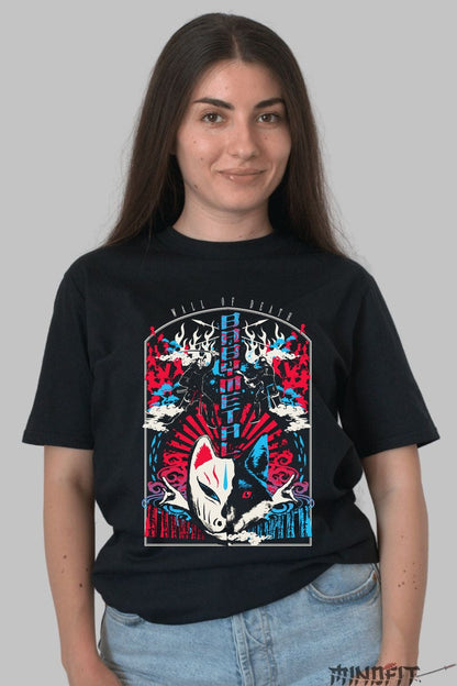 Tricou Wall of Death - Spiritul Lupului Urban fata negru