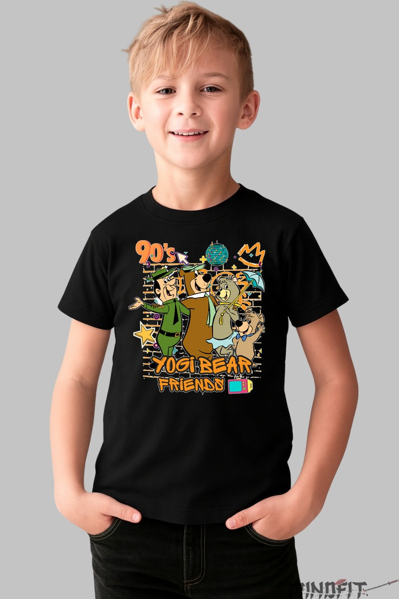 Tricou Yogi Bear Friends - Cartoon Network baiat negru