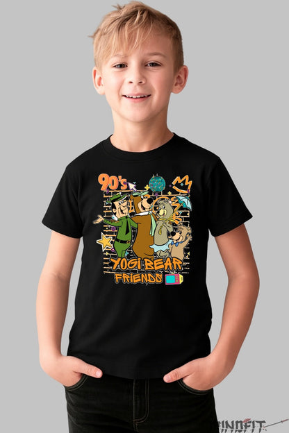 Tricou Yogi Bear Friends - Cartoon Network baiat negru