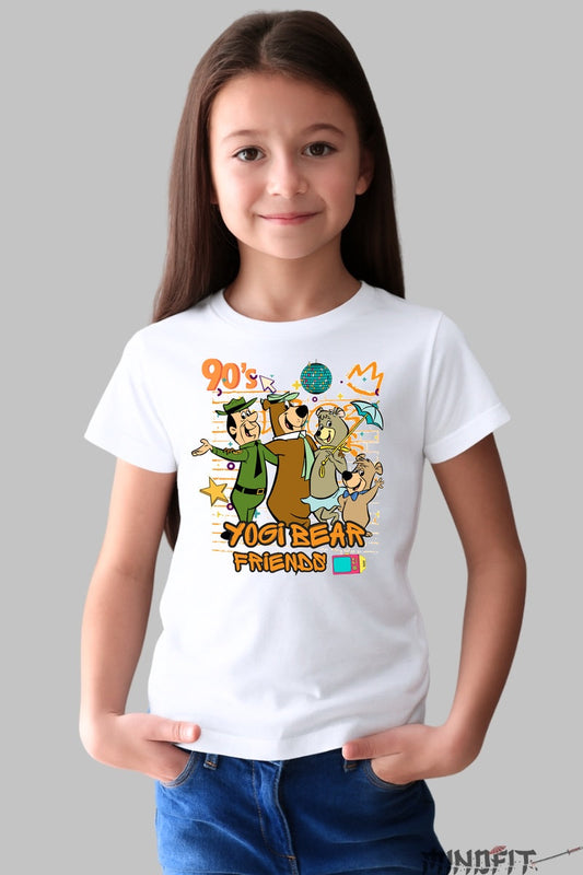 Tricou Yogi Bear Friends - Cartoon Network fata alb