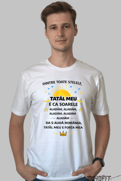 tricou mama mea e ca soarele barbat alb
